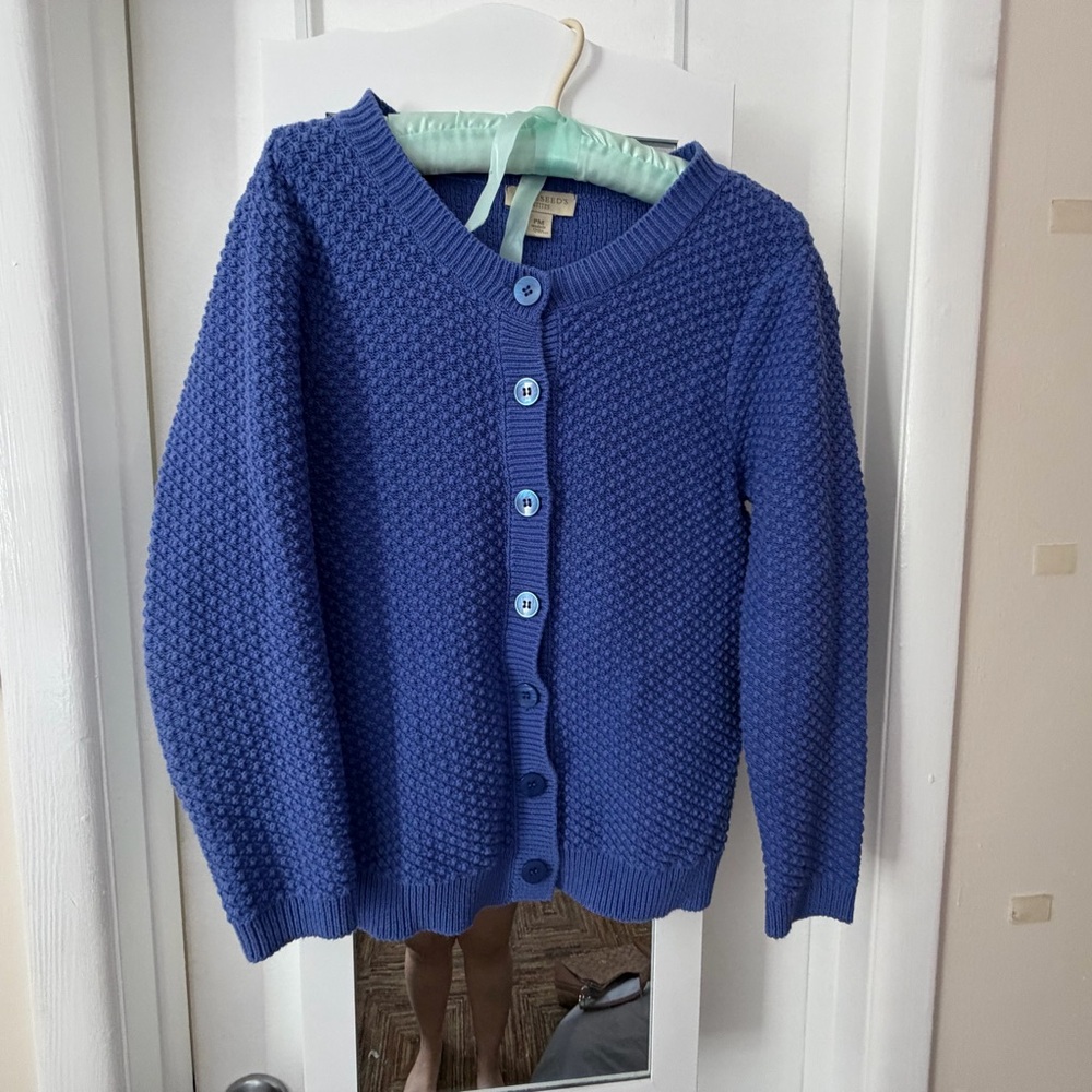 Appleseed’s Blue Knit Cardigan Sweater – Petite Medium